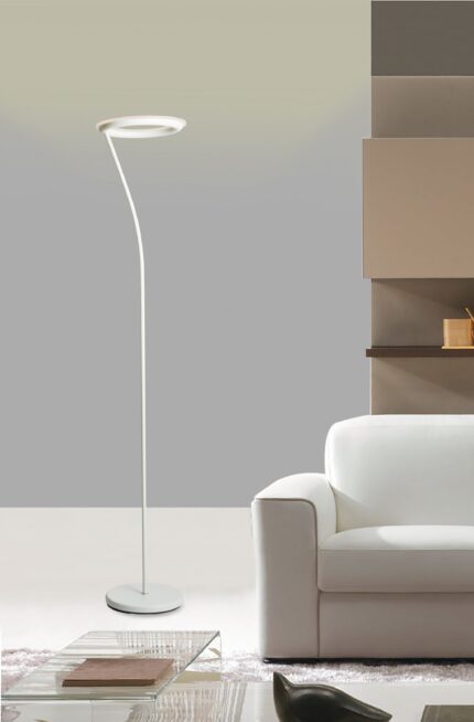 73" White LED Torchiere Floor Lamp With White - Image 6