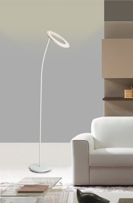 73" White LED Torchiere Floor Lamp With White - Image 7