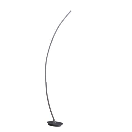 62" Silver And Soft White Arc LED Floor Lamp - Image 1