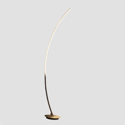 62" Silver And Soft White Arc LED Floor Lamp - Image 4