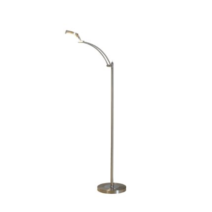 54" Silver Adjustable LED Task Floor Lamp With Silver - Image 3