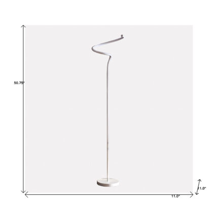 51" White LED Novelty Floor Lamp With White - Image 7