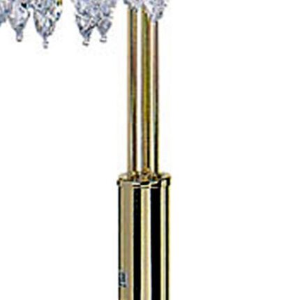 63" Gold Three Lights Candelabra Floor Lamp With Clear Faux Crystal Shades - Image 5