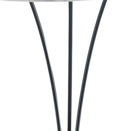 84" Beige And Espresso Brown Three Lights Tree Floor Lamp With Beige Drum Shade - Image 5