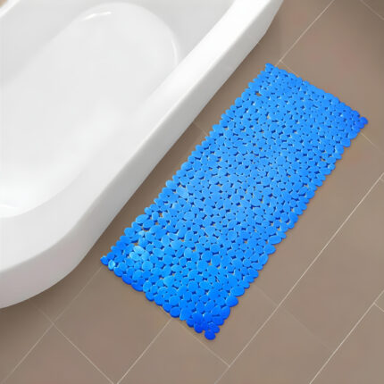 35" Blue Spa Pebbles Non Slip Bathtub Mat - Image 3