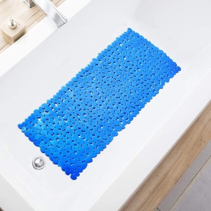 35" Blue Spa Pebbles Non Slip Bathtub Mat - Image 5