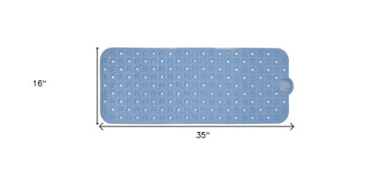40" Blue Bubbles Non Slip Bathtub Mat - Image 5