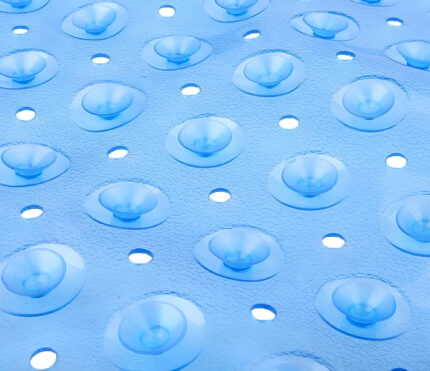 40" Translucent Blue Bubbles Non Slip Bathtub Mat - Image 7