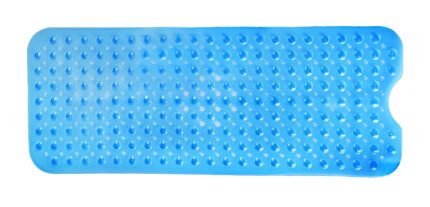 40" Translucent Blue Bubbles Non Slip Bathtub Mat - Image 3