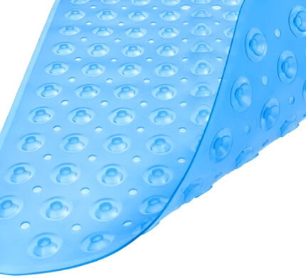 40" Translucent Blue Bubbles Non Slip Bathtub Mat - Image 4