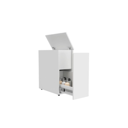 10" White Wood Freestanding Bathroom Vanity - Image 7