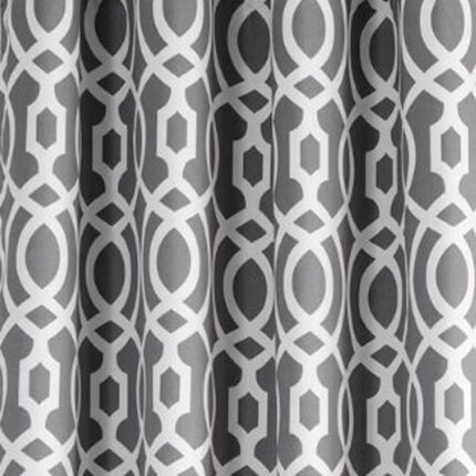 84" Gray Trellis Black Out Window Curtain Panel - Image 3