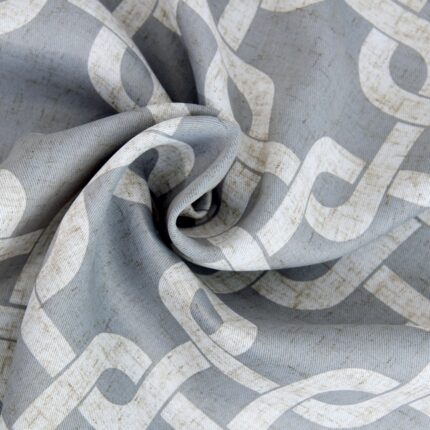 84â Silver Interlock Pattern Window Curtain Panel - Image 4