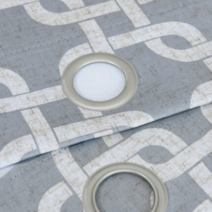 84â Silver Interlock Pattern Window Curtain Panel - Image 5