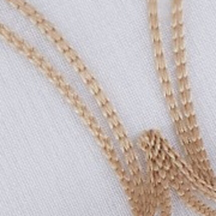 Set of Two 96" Gold and White SemiSheer Curtains - Image 4