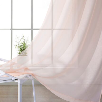 Set of Two 84"  Blush Solid Modern Window Panels - Image 7