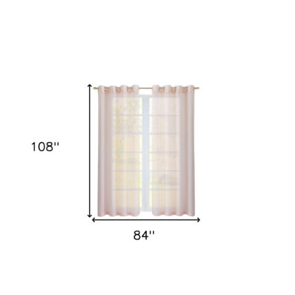 Set of Two 84"  Blush Solid Modern Window Panels - Image 10