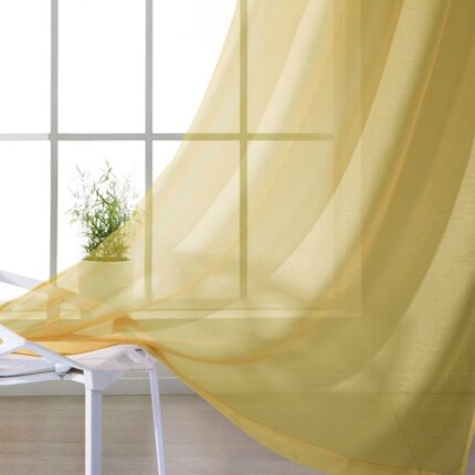 Set of Two 84"  Gold Solid Modern Window Panels - Image 9