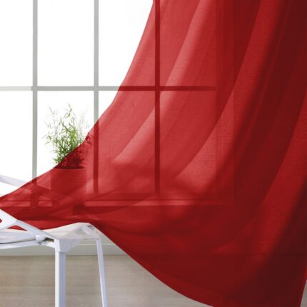 Set of Two 84" Red Solid Modern Window Panels - Image 8