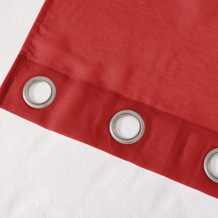 Set of Two 84" Red Solid Modern Window Panels - Image 9