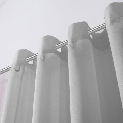 Set of Two 84"  Silver Solid Modern Window Panels - Image 7
