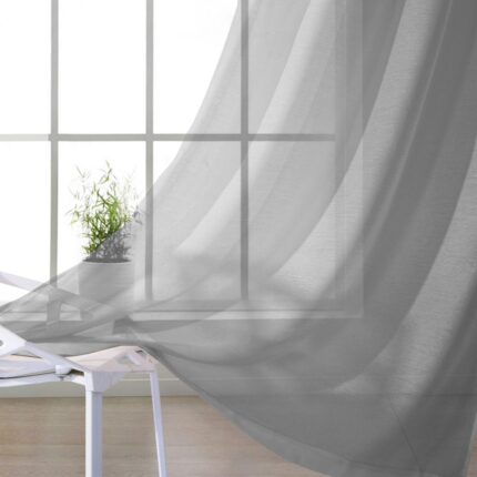 Set of Two 84"  Silver Solid Modern Window Panels - Image 10