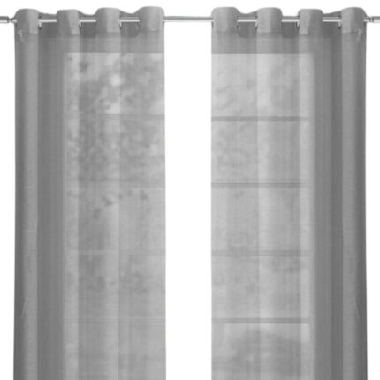 Set of Two 84"  Silver Solid Modern Window Panels - Image 3