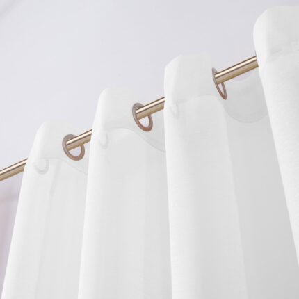 Set of Two 84"  White Solid Modern Window Panels - Image 5
