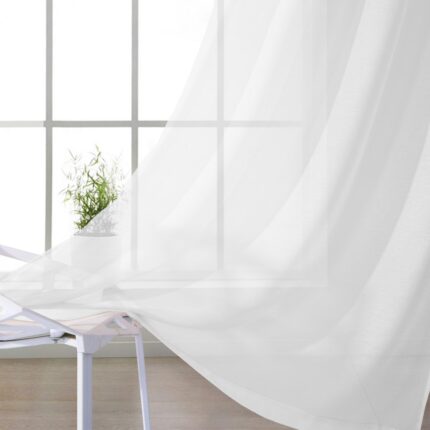 Set of Two 84"  White Solid Modern Window Panels - Image 7
