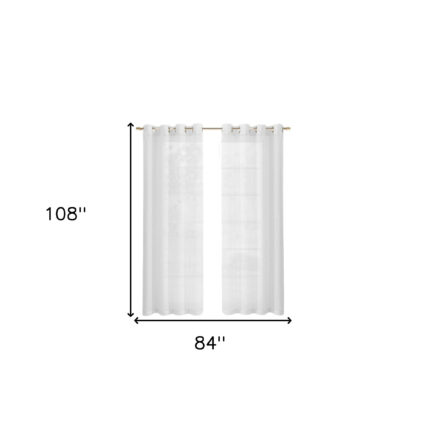 Set of Two 84"  White Solid Modern Window Panels - Image 9