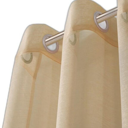 Set of Two 84"  Tan Solid Modern Window Panels - Image 6