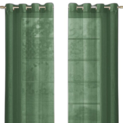 Set of Two 84"  Sage Solid Modern Window Panels - Image 5