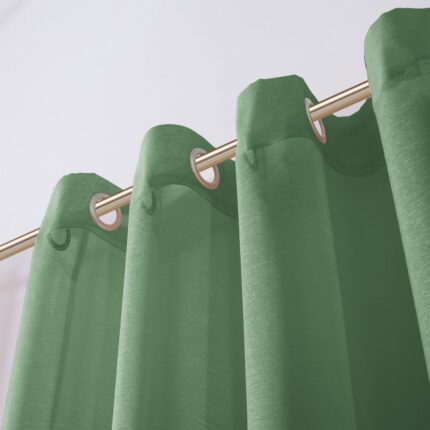 Set of Two 84"  Sage Solid Modern Window Panels - Image 9
