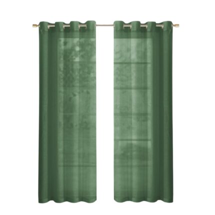 Set of Two 84"  Sage Solid Modern Window Panels - Image 3
