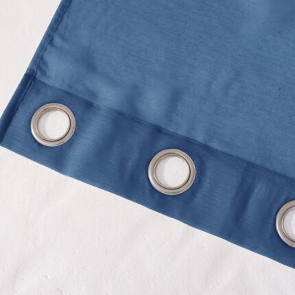 Set of Two 84"  Blue Solid Modern Window Panels - Image 11