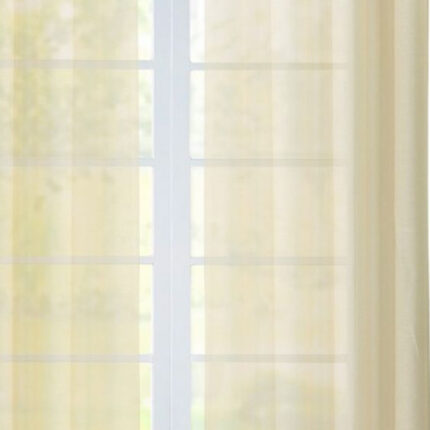 Set of Two 84"  Beige Solid Modern Window Panels - Image 3