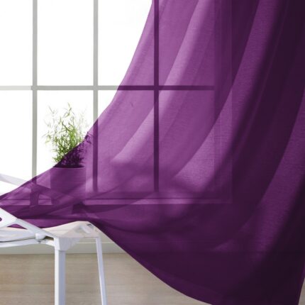 Set of Two 84"  Purple Solid Modern Window Panels - Image 5