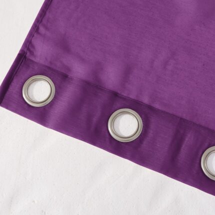 Set of Two 84"  Purple Solid Modern Window Panels - Image 6