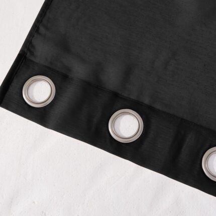 Set of Two 84"  Black Solid Modern Window Panels - Image 6