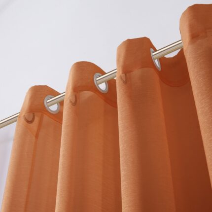 Set of Two 84"  Rust Solid Modern Window Panels - Image 3
