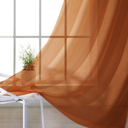 Set of Two 84"  Rust Solid Modern Window Panels - Image 5