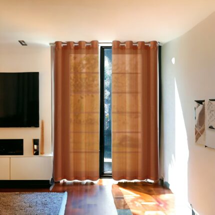 Set of Two 84"  Rust Solid Modern Window Panels - Image 8
