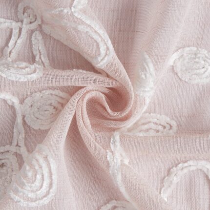 Set of Two 84" Blush Floral Embroidered Window Panels - Image 13