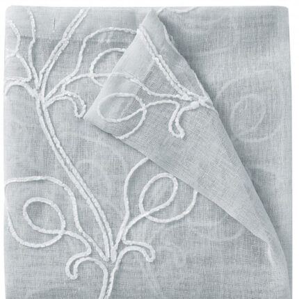 Set of Two 84"  Silver Boho Embroidered Window Panels - Image 5