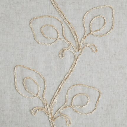 Set of Two 84" Beige Boho Embroidered Window Panels - Image 8