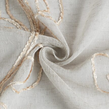 Set of Two 84" Beige Boho Embroidered Window Panels - Image 12