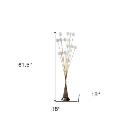 62" Yellow 16 LED Novelty Floor Lamp With White - Image 8