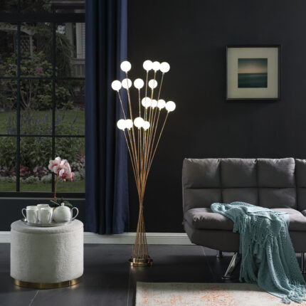 62" Yellow 16 LED Novelty Floor Lamp With White - Image 5