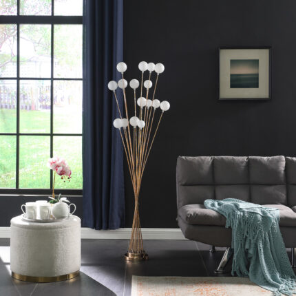 62" Yellow 16 LED Novelty Floor Lamp With White - Image 6