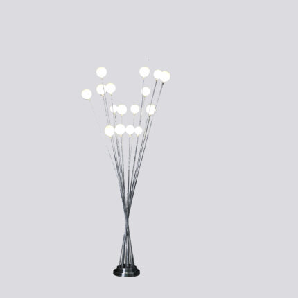 62" Silver 16 LED Novelty Floor Lamp With White - Image 3